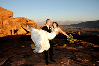 Bride swept off her feet at Valley of Fire - Amanda Miles Photography